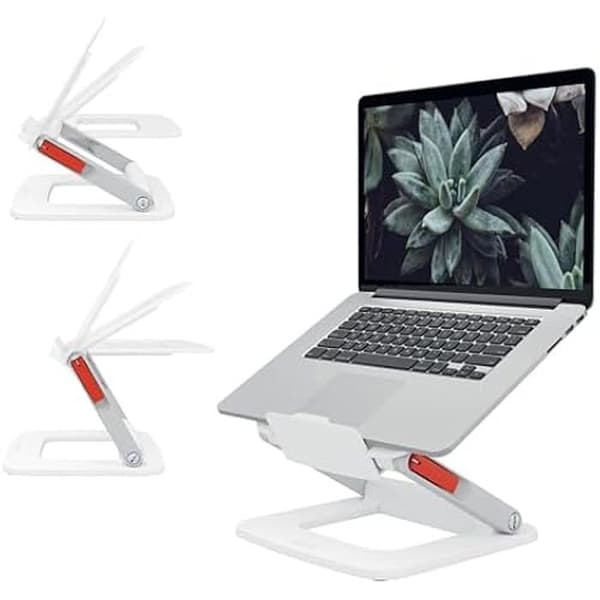 Multi-Angle Justerbar Laptop Stativ - Vit - Leitz Ergo Vit
