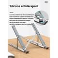 Miniatyrbild 3 av 4: Justerbart stativ för bärbar dator, ventilerad aluminiumkylare, kompatibel med alla bärbara datorer, hopfällbar