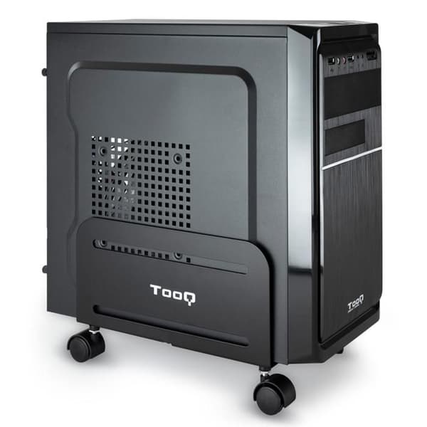 Golvstativ - TooQ - UMCS0004-B - Metall - Hjul - Belastning 10 Kg - Svart