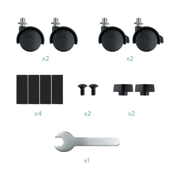 Golvstativ - TooQ - UMCS0004-B - Metall - Hjul - Belastning 10 Kg - Svart