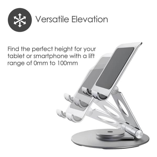 Desire2 Tabletstander Dual Pivot 360 Sølv