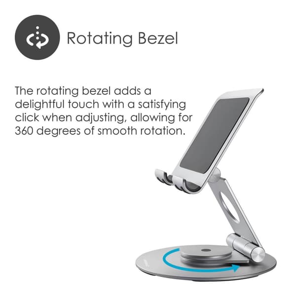 Desire2 Tabletstander Dual Pivot 360 Sølv