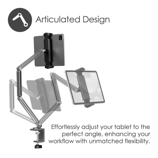 Desire2 Tabletholder Flex Arm Beslag til 12,9" Sølv