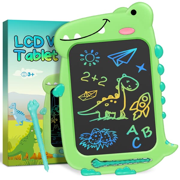 INF 10-tommer LCD-skrivetablet, eksklusivt design for grøn dinosaur