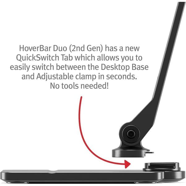 Stöd för iPad - Twelve South - HoverBar Duo - Flexibel arm - Justerbar klämma - Bordsbas