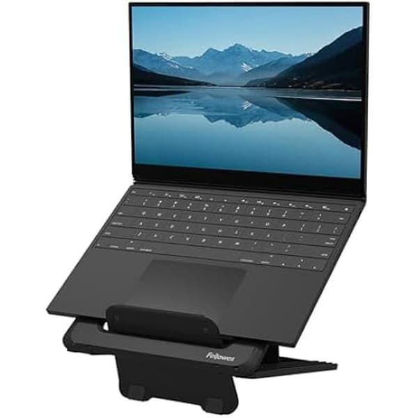 Laptopställ - FELLOWES - Breyta - Justerbart - 100 % återvinningsbart - 12 höjdjusteringar Svart