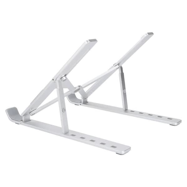 N3 justerbar bärbar stativhållare för bärbar dator med anti-slip silikonstöd, silver