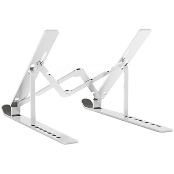 AISENS - LPS3M-177 - Justerbart skrivbordsställ för bärbar dator/surfplatta, Silver