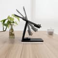Miniatyrbild 2 av 3: TOOQ PH-Hermes-Halley - Justerbar hållare för mobiltelefon eller surfplatta upp till 12,9", hopfällbar, 360° rotation, svart
