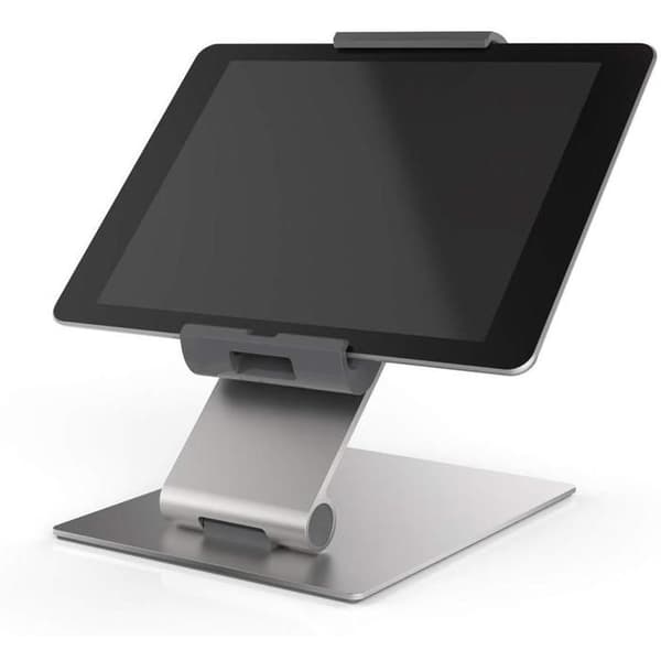 Surfplattahållare - DURABLE - Bordsställ - Silver - 360° vridbar - Halkfri Silver