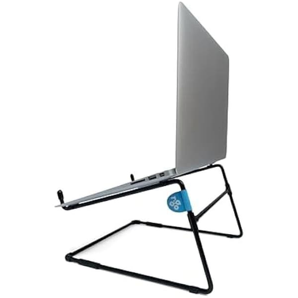 R-Go Steel Office Laptop-ställ, ventilerat PC-ställ, kompatibelt med MacBook Air, Pro, Dell och andra bärbara datorer Svart