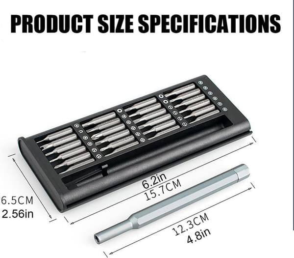 Reparationsset 25 i 1 - Flerfärgad - Pentalobe, Torx, Phillips - Härdat legering - Precisionsverktyg