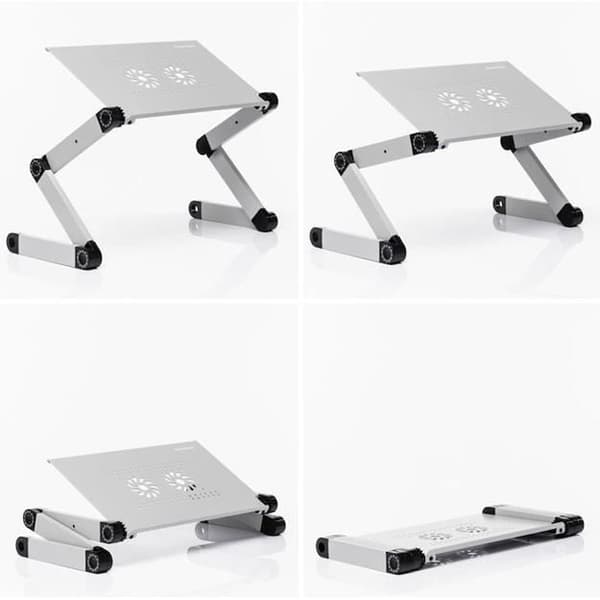 Justerbart bord - InnovaGoods - Omnible - Aluminium - Fällbart - Multipositioner