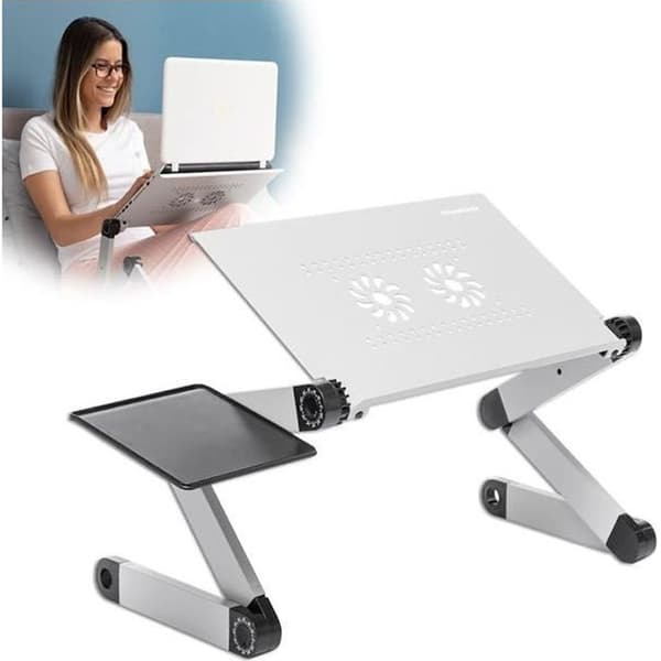 Justerbart bord - InnovaGoods - Omnible - Aluminium - Fällbart - Multipositioner