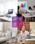 Miniatyrbild 6 av 6: Support för bärbar dator Laptop-stativ brocoon Justerbart PC-stöd för MacBook Passar för 10 till 17 tum, Grå