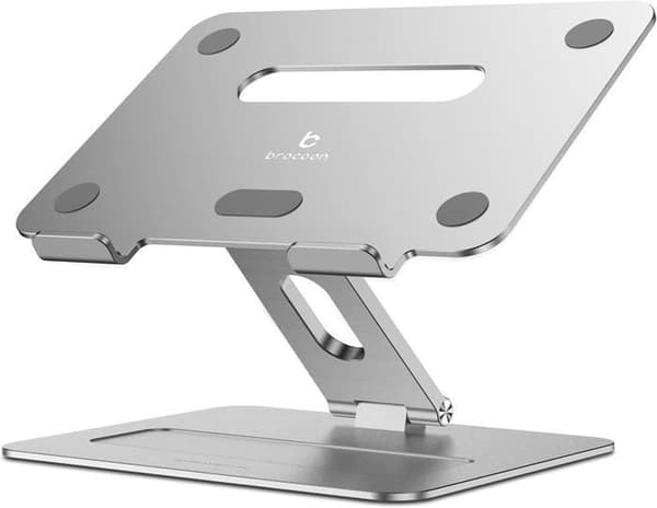 Stöd Laptop Ställ brocoon Justerbart PC Tabletstöd för MacBook Passar 10 till 17 Tum, Silver