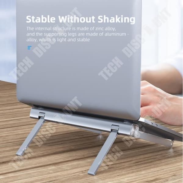 TD® Laptop Stativ iPad Tablet Ställ Fällbart Lyft Metall Förlängbar Värmeavledning Bas Höjd Öka