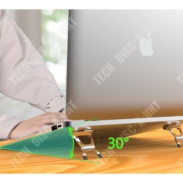 TD® aluminiumlegering mini bärbar datorstativ Bärbar metall osynligt lyftande tablettstativ Vikbart avledande