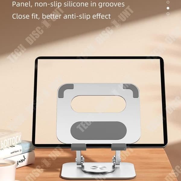 TD® Aluminiumlegering Dubbelarm Datorställ Tablettställ Fällbart skrivbord Höjning Lyftande Roterande fäste