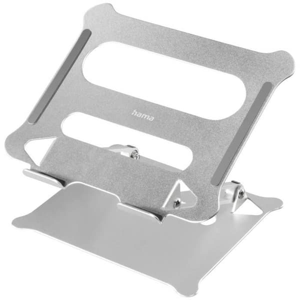 Hama Laptop-Ställ Alu Höjdjusterbart, fällbart laptopställ Silver