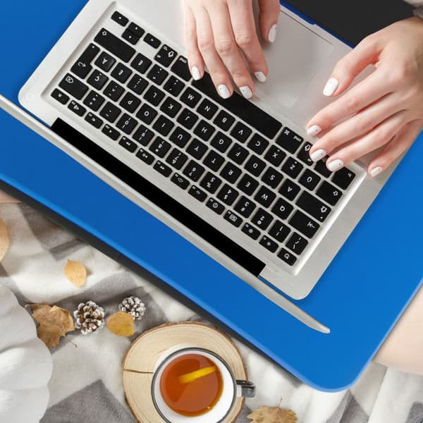 Knäbordsstöd - Relaxdays - 10016335 - Ergonomiskt - Stabilt - Blå