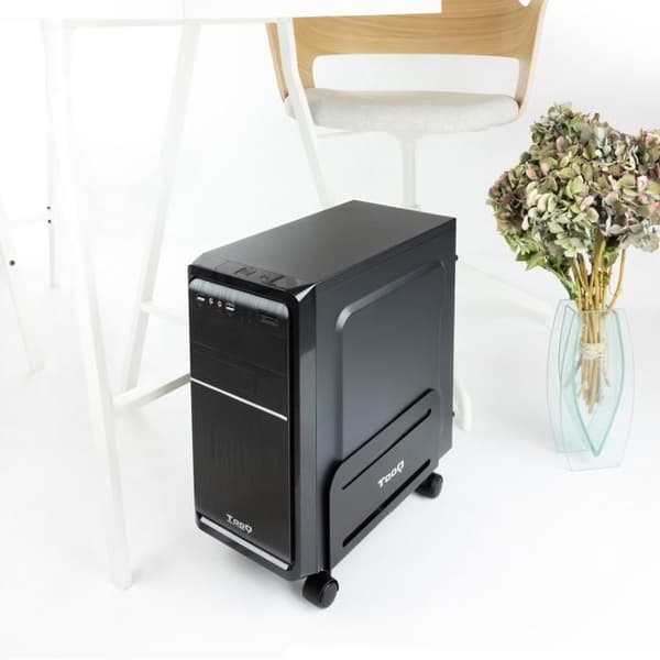 Golvstativ - TooQ - UMCS0004-B - Metall - Hjul - Belastning 10 Kg - Svart