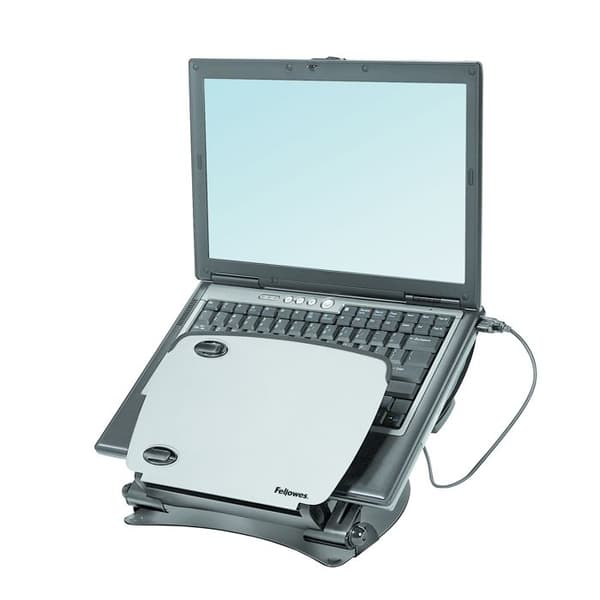 Workstation Professionellt stöd för bärbar dator - FELLOWES - Justerbar höjd - 4 USB 2.0-portar