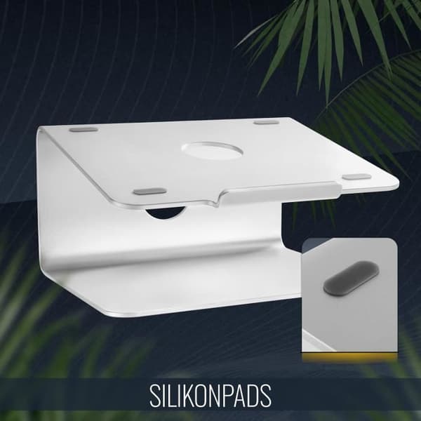 Stöd för upphöjning - RICOO - MTS-02 - Aluminium Silver - 360° rotation - Kompatibel med 11-15 tum