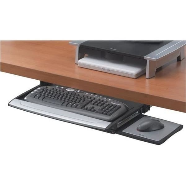 Tangentbordsstöd - Fellowes - 8031201 - Ergonomisk - Deluxe design - Brun plast
