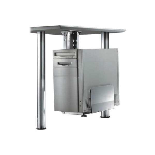 Datorstöd - NEWSTAR - CPU-D200SILVER - Monterbar under skrivbord - Silver - Justerbar höjd 39-54 cm