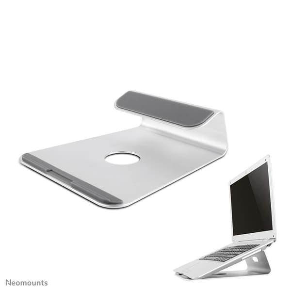 Laptopställ - NewStar - 43,2 cm 17" - Borstad aluminium - Ergonomisk - Silver