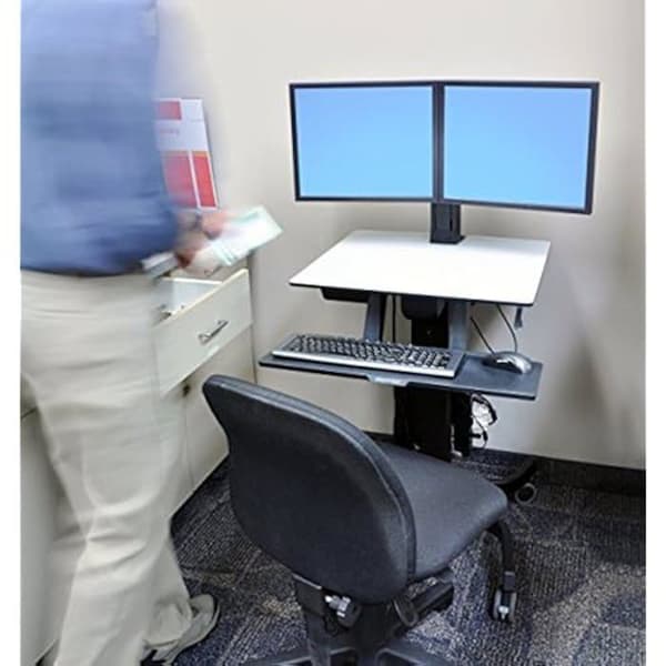 Ergotron WorkFit-C 24-214-085 Stöd för TV/Dator/Laptop/Tablet/Dator Skärm Svart