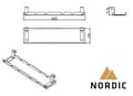 Miniatyrbilde 1 av 2: Nordic Office kabelbakke 100x13x7 cm Metal Sort