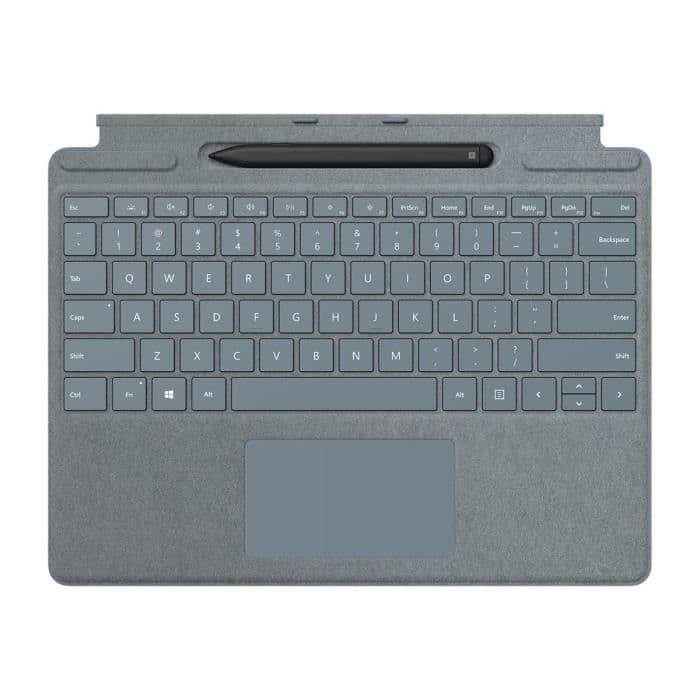 Microsoft Surface Madina - Kombination av tangentbord och pennor för Surface Pro X - Ice Blue