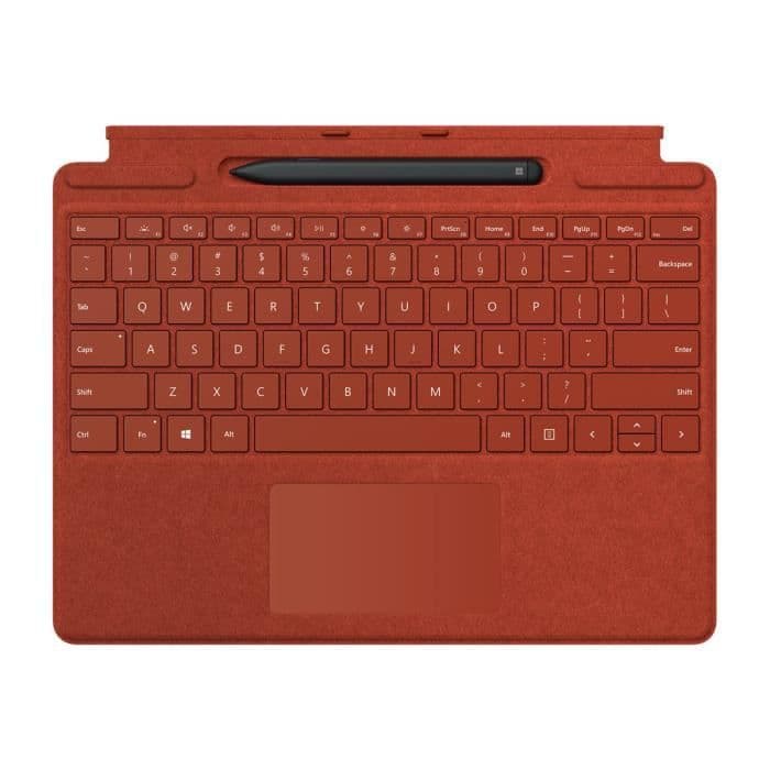 Microsoft Surface Madina - Tangentbord och pennkombination för Surface Pro X - Poppy Red