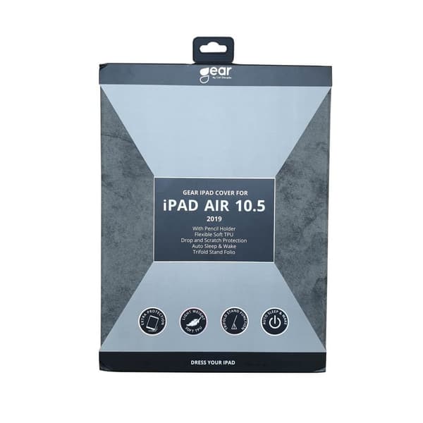 GEAR GEAR Tabletsuoja Harmaa iPad Air 10,5" 2019 Apple Pencil - kynäpaikka