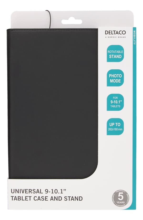 Universal tablet case 9/10.1" integrated stand, rotate