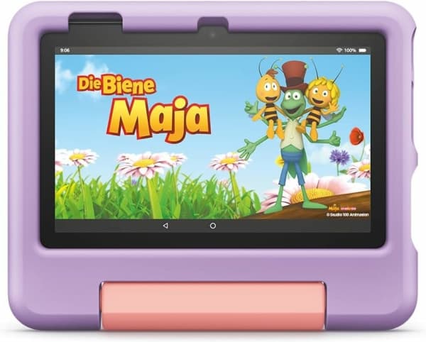 Amazon Fire 7 Kids Tablet (2022) WiFi 16 GB, med lilla etui, uten reklame Lilla