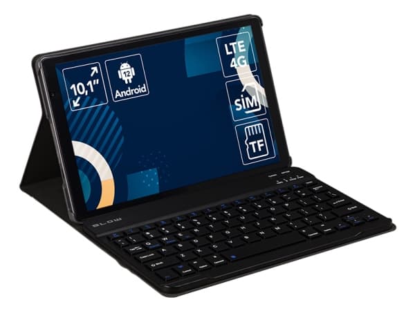 BLOW PlatinumTAB10, 25,6 cm (10.1"), 1920 x 1200 pixlar, 64 GB, 4 GB, Android 12, Svart, Grå