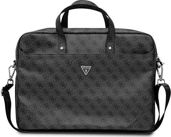 Guess väska GUCB15P4TK 16" svart/ svart Saffiano 4G Triangel Logo