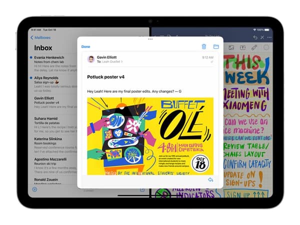 Apple 10.9-inch iPad Wi-Fi - 10:e generation - surfplatta - 64 GB - 10.9" IPS (2360 x 1640) - silver