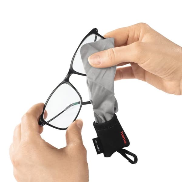 Hama mikrofiberklud (optisk kvalitets rengøringsklud til kameraer, linser, filtre, kikkerter, displays, som glaspudseklud, 15 x 15 cm, mikrofiberklud