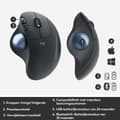 Miniatyrbild 5 av 8: Logitech M575 ERGO Trådlös Trackball-mus - Grafit
