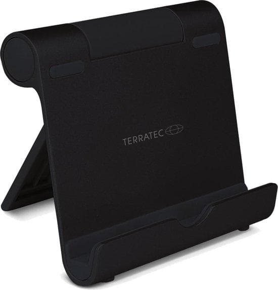 TERRATEC iTab S - Mobiltelefon / tablet stativ - Aluminium - Sort - Desktop stativ Sort