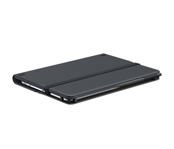 Logitech Universal Folio tablettaske med trådløst tastatur, Bluetooth, 2-års batterilevetid, til 9"- 10" tablets, Apple, Android & Windows OS, tysk QW