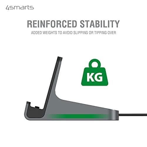 4smarts VoltDock - Laddningsställ - 60 Watt - 3 A - PD, QC (USB-C) - Gun Metal