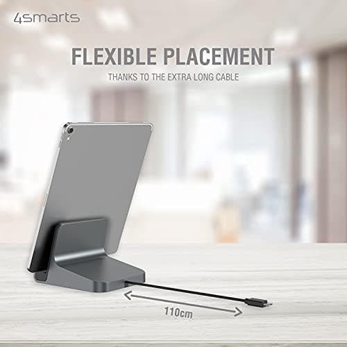4smarts VoltDock - Laddningsställ - 60 Watt - 3 A - PD, QC (USB-C) - Gun Metal