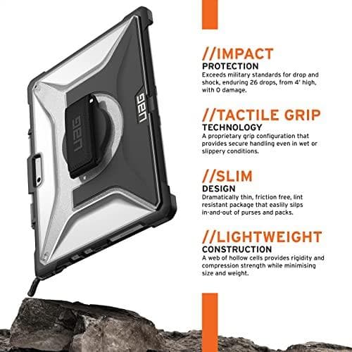 Urban Armour Gear UAG Rugged Case til Microsoft Surface Pro 8 w - Håndstrop - Plasma Ice - Bagcover til tablet - Modstandsdygtig - Ice - til Microsoft