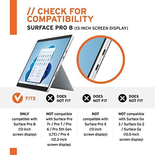 Urban Armour Gear UAG Rugged Case til Microsoft Surface Pro 8 w - Håndstrop - Plasma Ice - Bagcover til tablet - Modstandsdygtig - Ice - til Microsoft