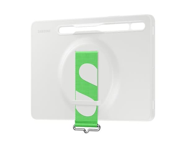 Samsung Galaxy Tab S8 - Silikonfodral med rem - Vit